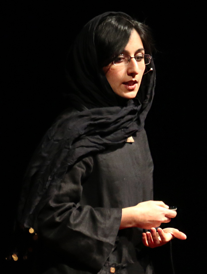 Portrait of Iranian architect Leila Araghian.
