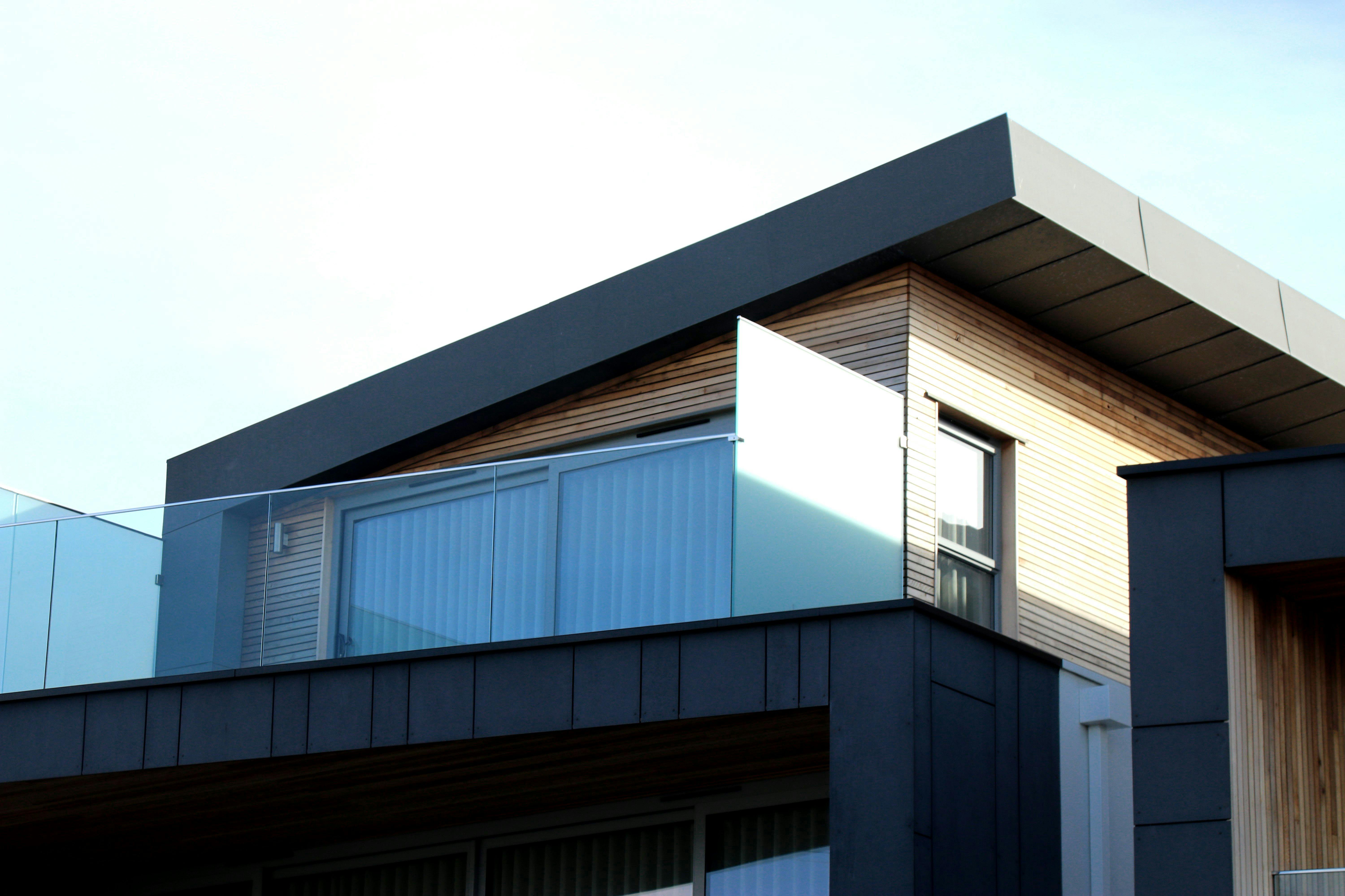 Modern house facade in Poole, England, UK.