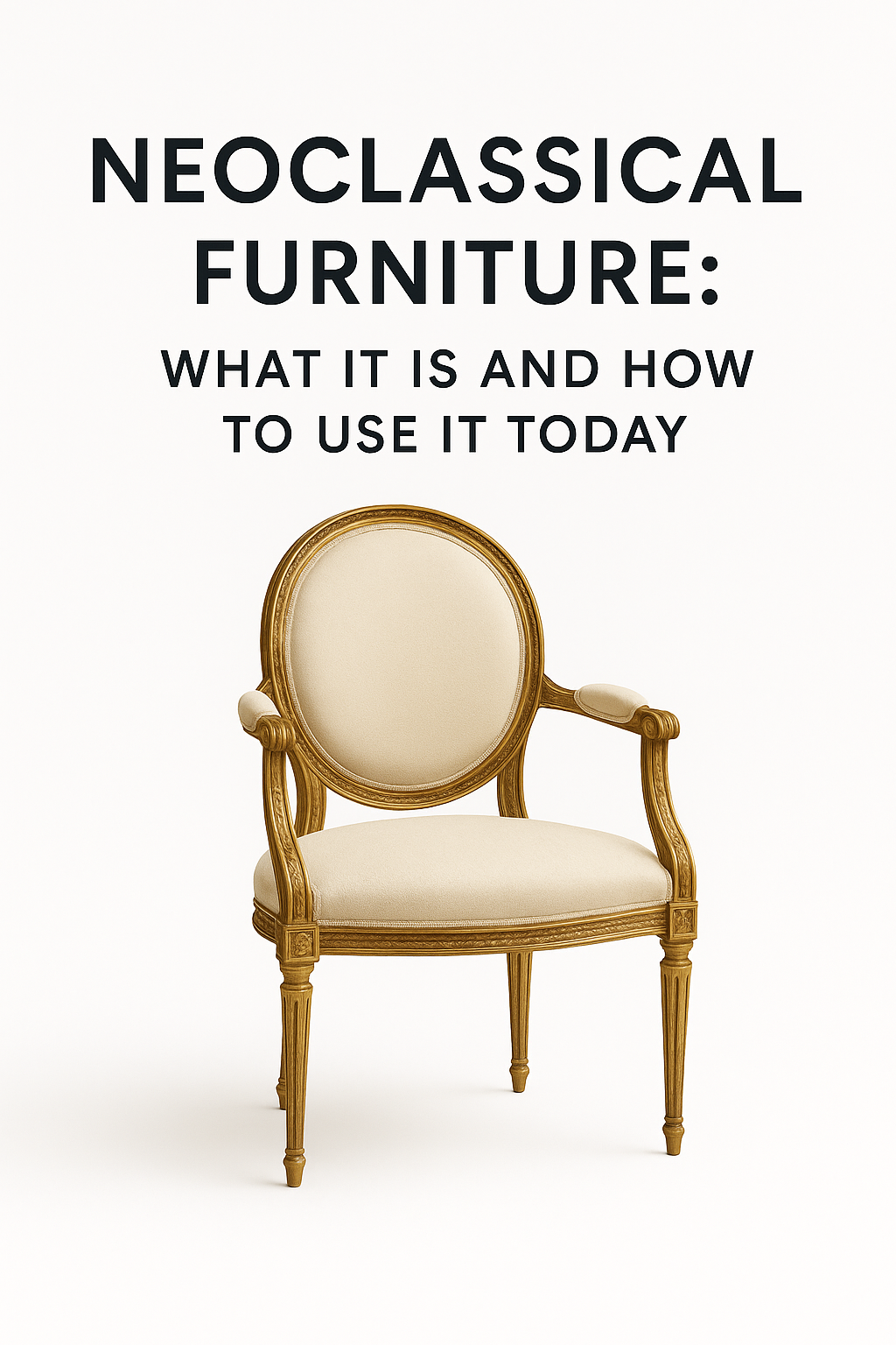 Neoclassical style chair with modern setting.