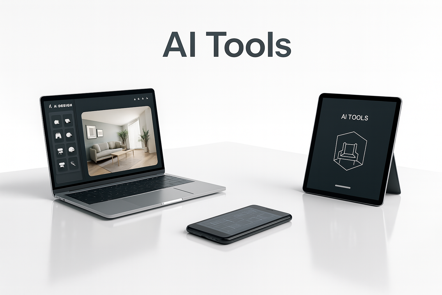 Infographic on new AI tools for architecture.