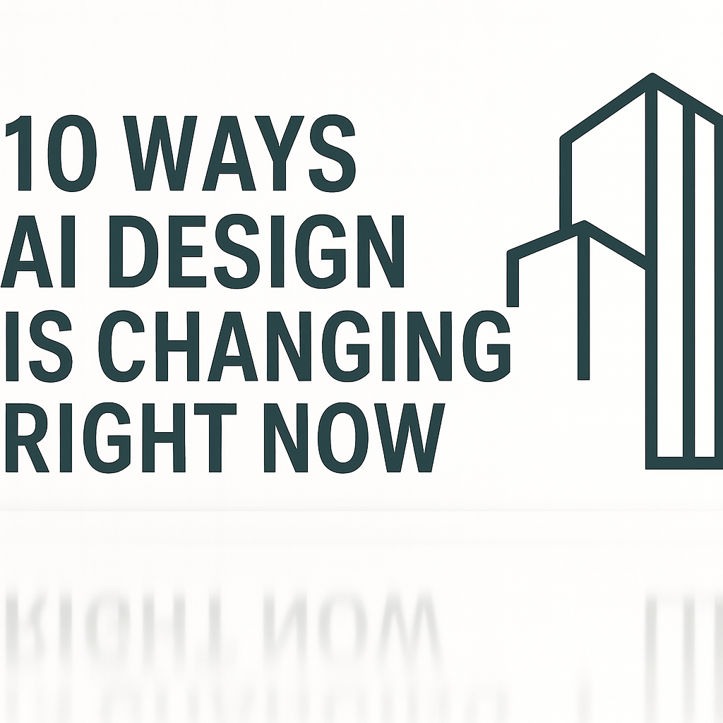 Showing ten ways AI design is changing now.