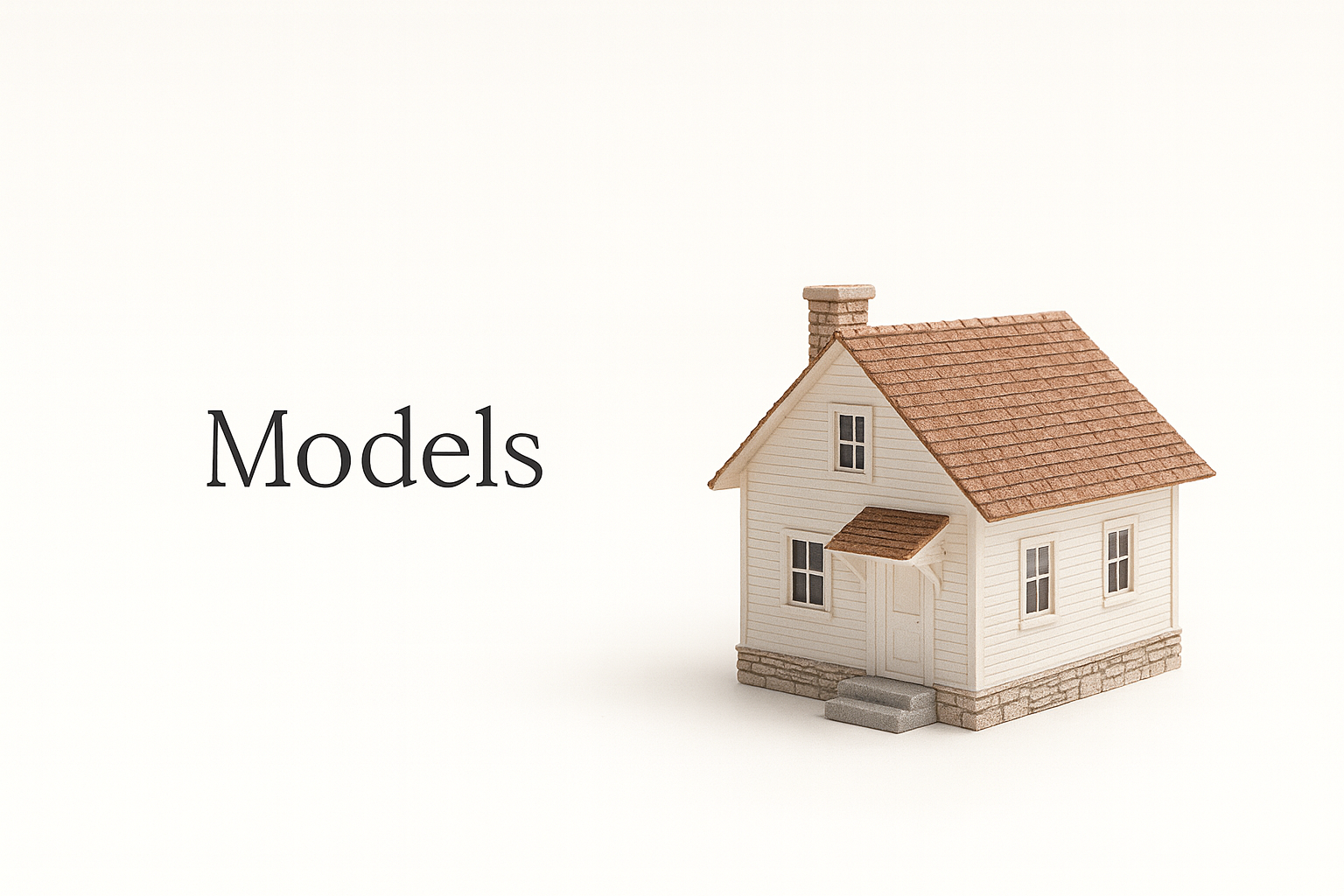 Realistic architectural house model.