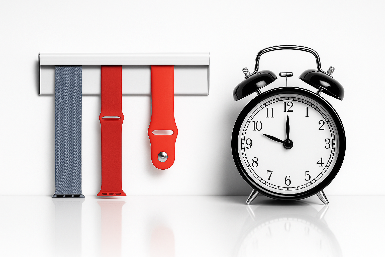  Clocks and watch straps symbolizing time management for architecture students.