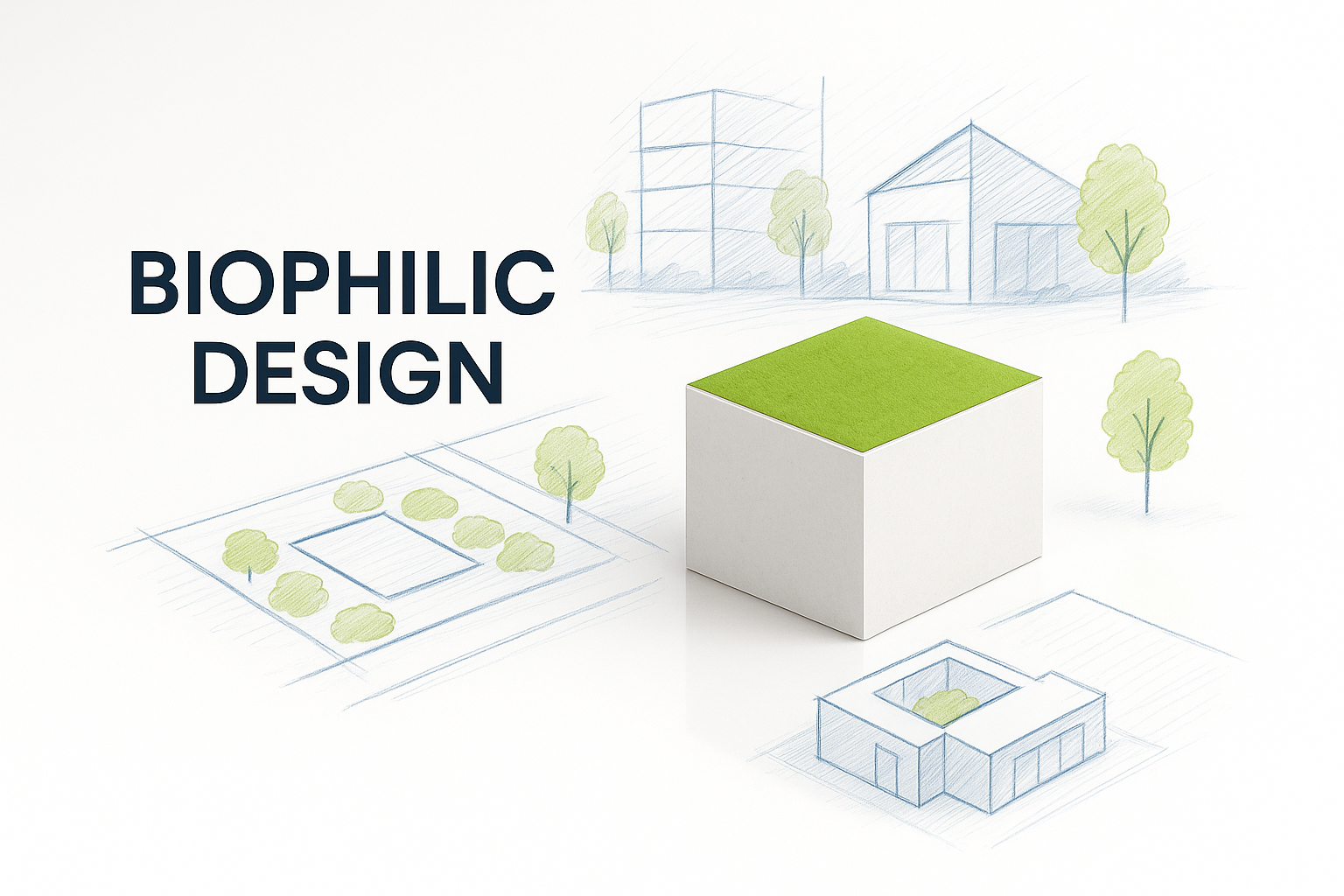 Key principles of biophilic architecture for sustainable and human-centered design.