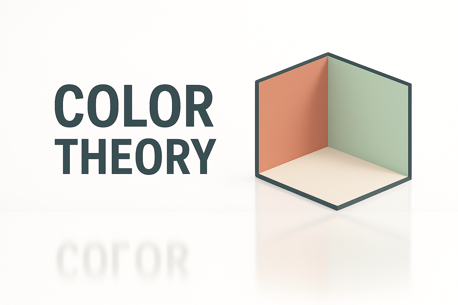 Color theory illustration showing how warm and cool tones affect architecture and interior design.