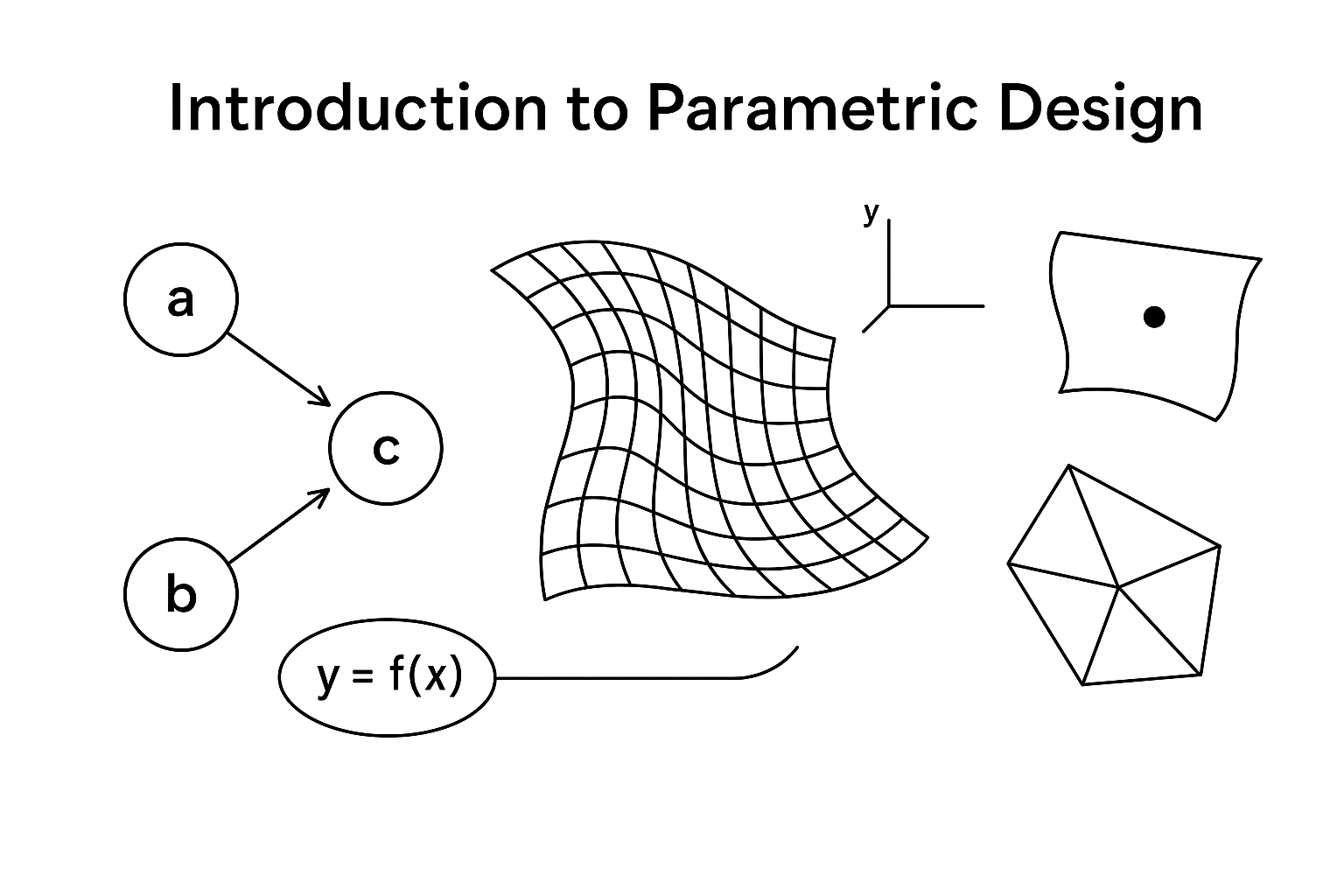 Visual representation of parametric design in architecture.