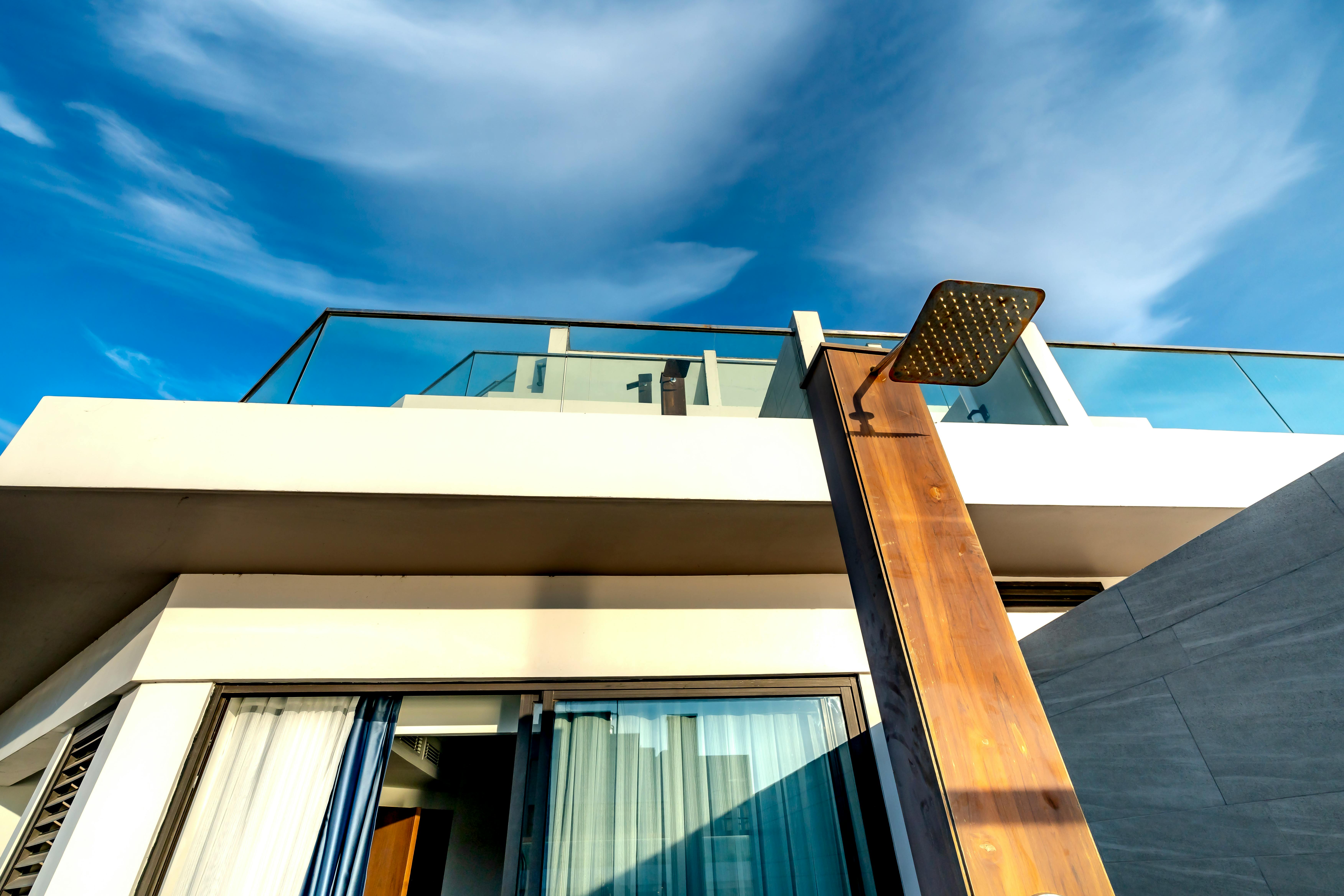 Prefabricated concrete house with hidden structural system.