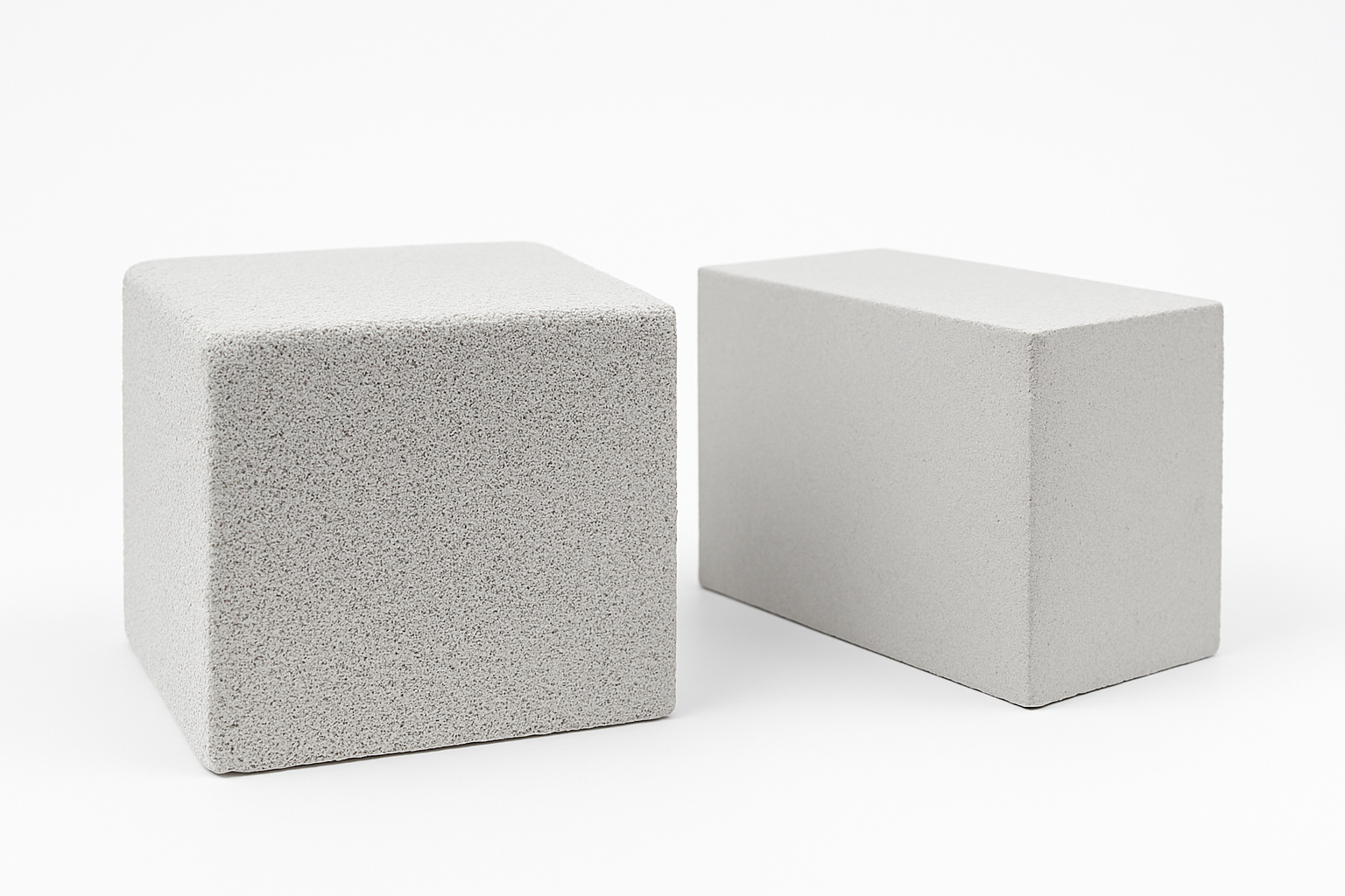 Pair of AAC blocks used for lightweight construction.