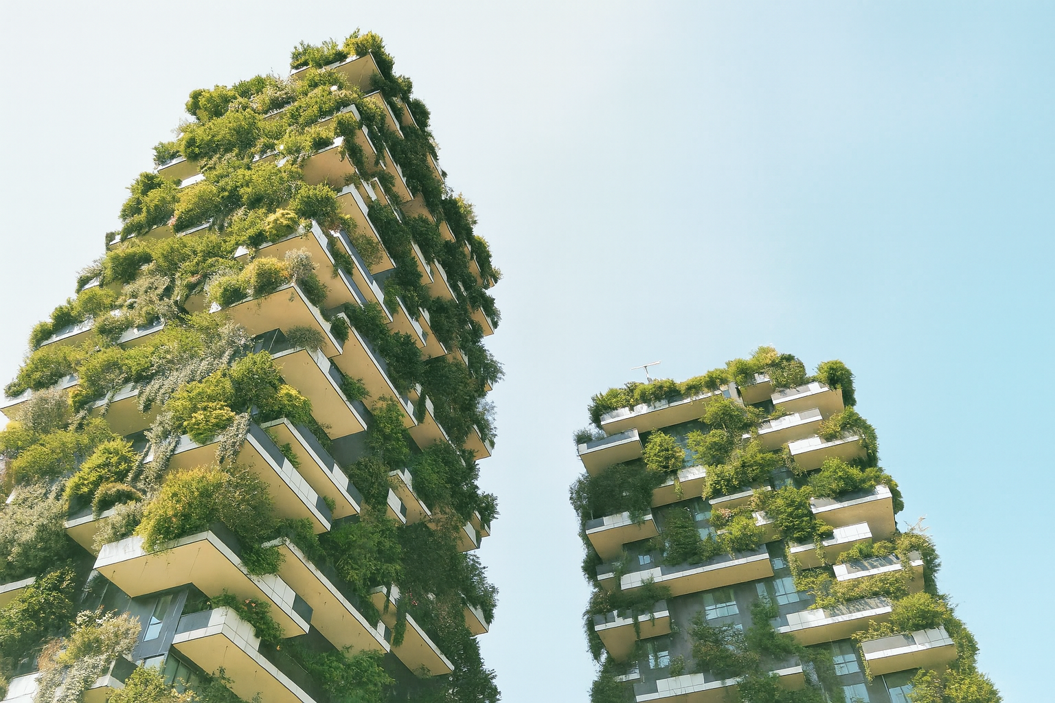 Vertical Forest green architecture in Milan residential towers.