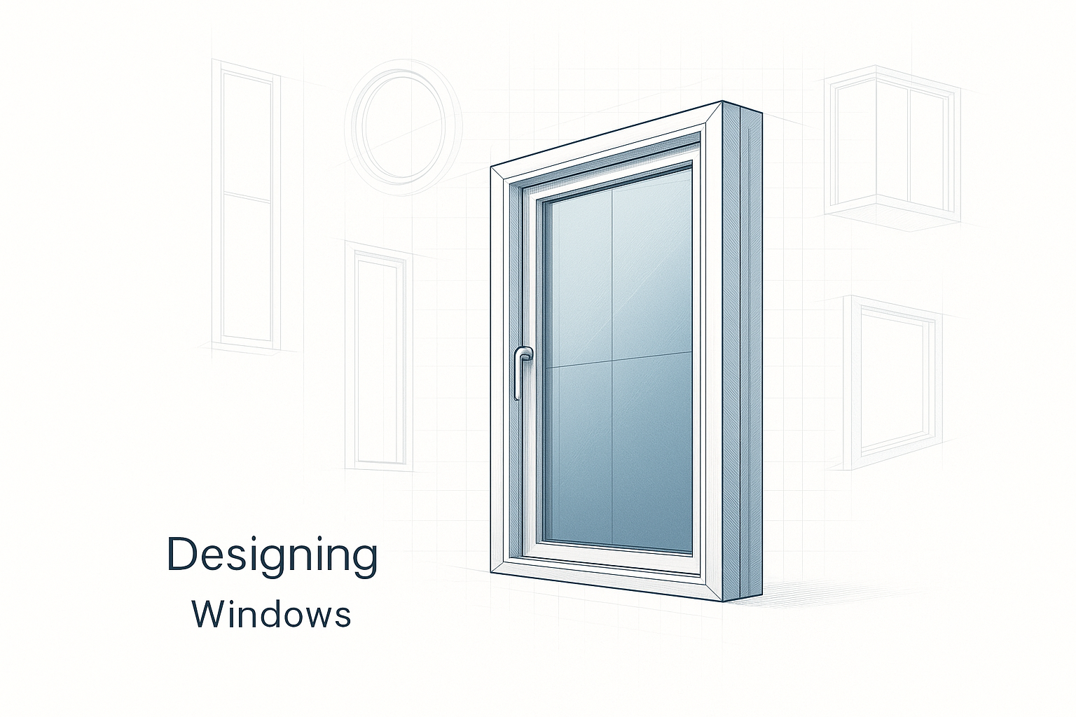Illustration showing window design variations.