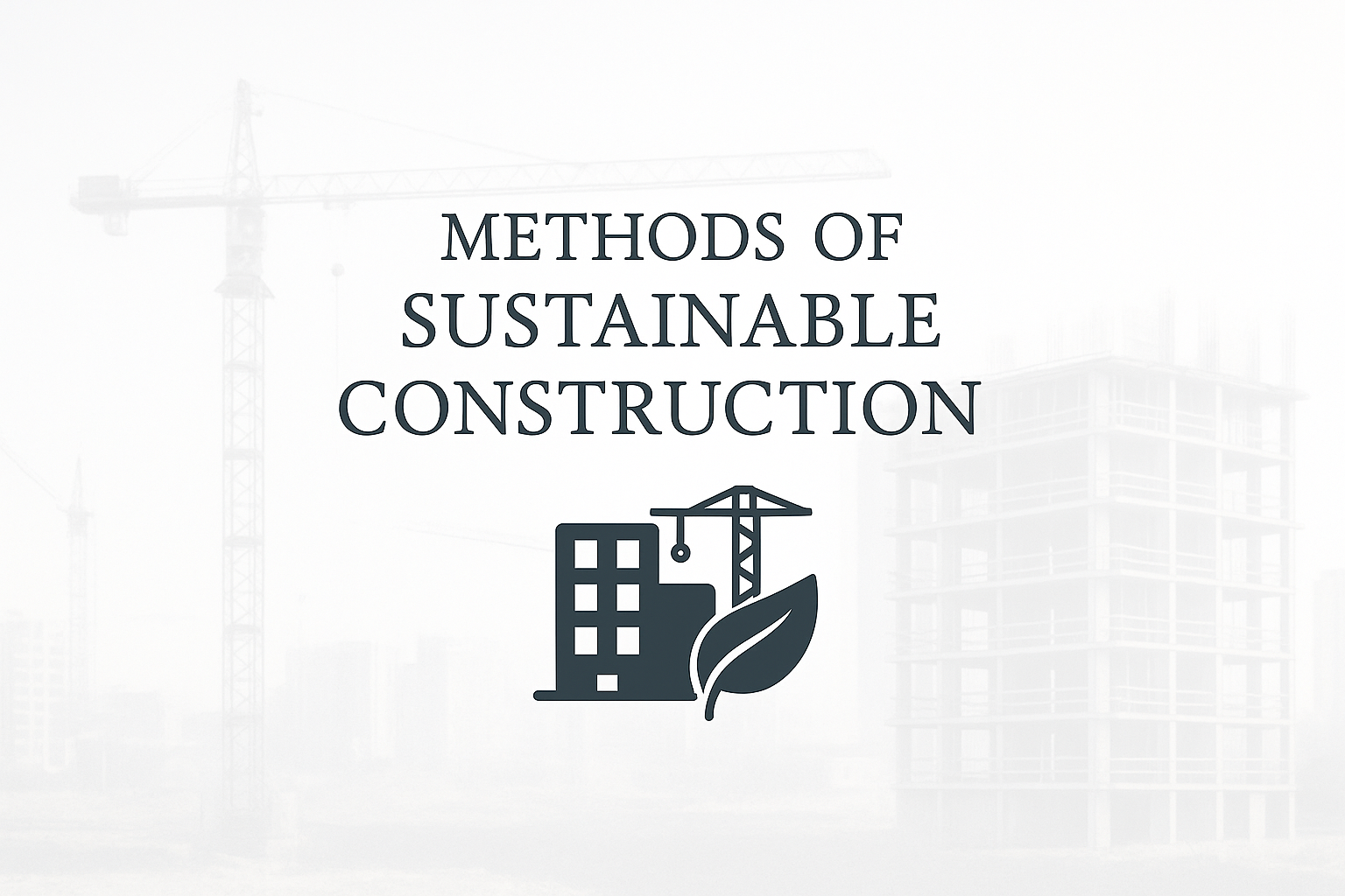 Professional cover with building, crane, and leaf icon.
