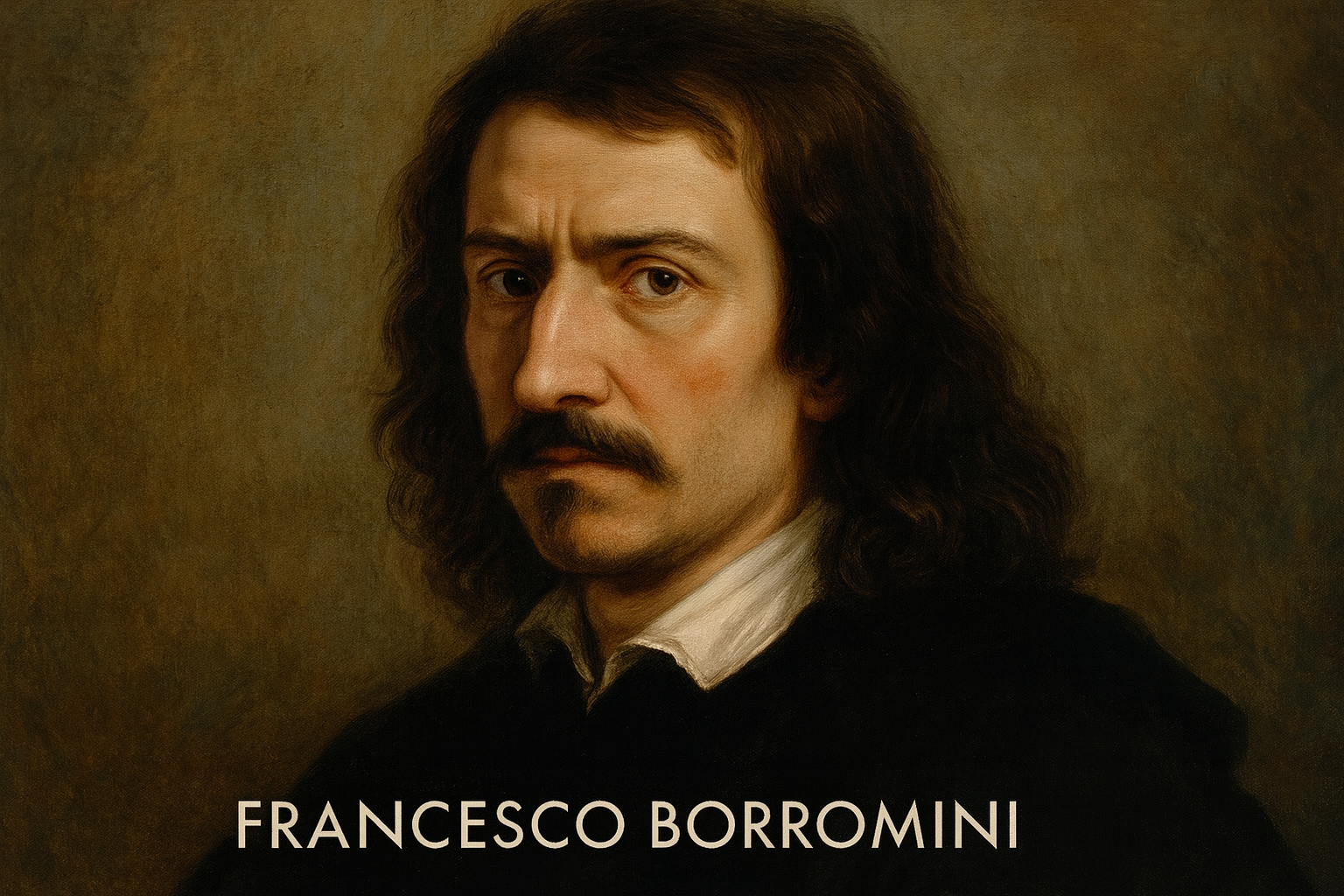 New color portrait of architect Francesco Borromini.