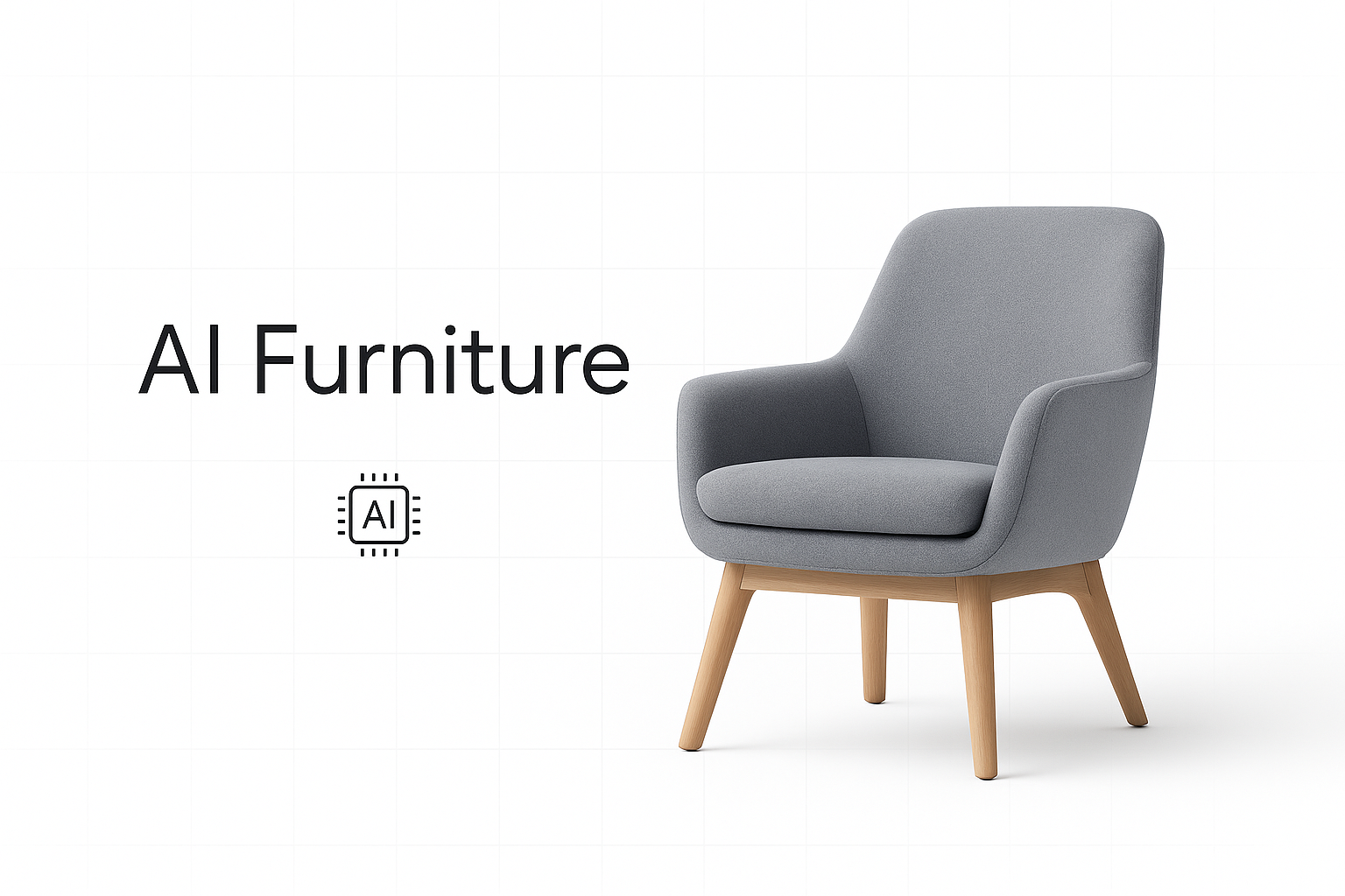 Infographic illustrating intelligent furniture design integration, showing AI-driven form, function, and spatial optimization.