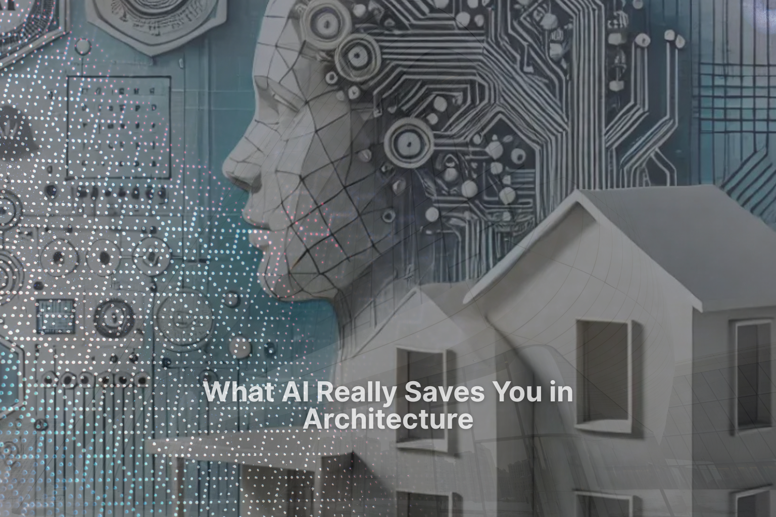 Infographic showing how AI saves time, cost, and effort in architectural design.