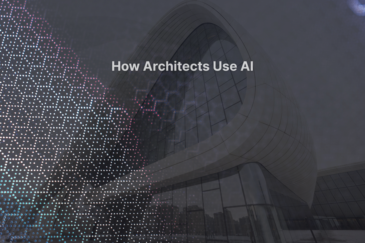 Infographic showing how architects use AI in modern design workflows.