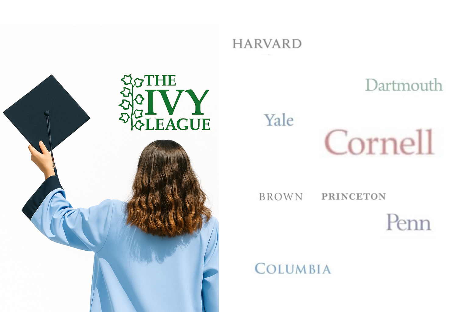 Graphic highlighting Ivy League universities and their architecture-related programs.