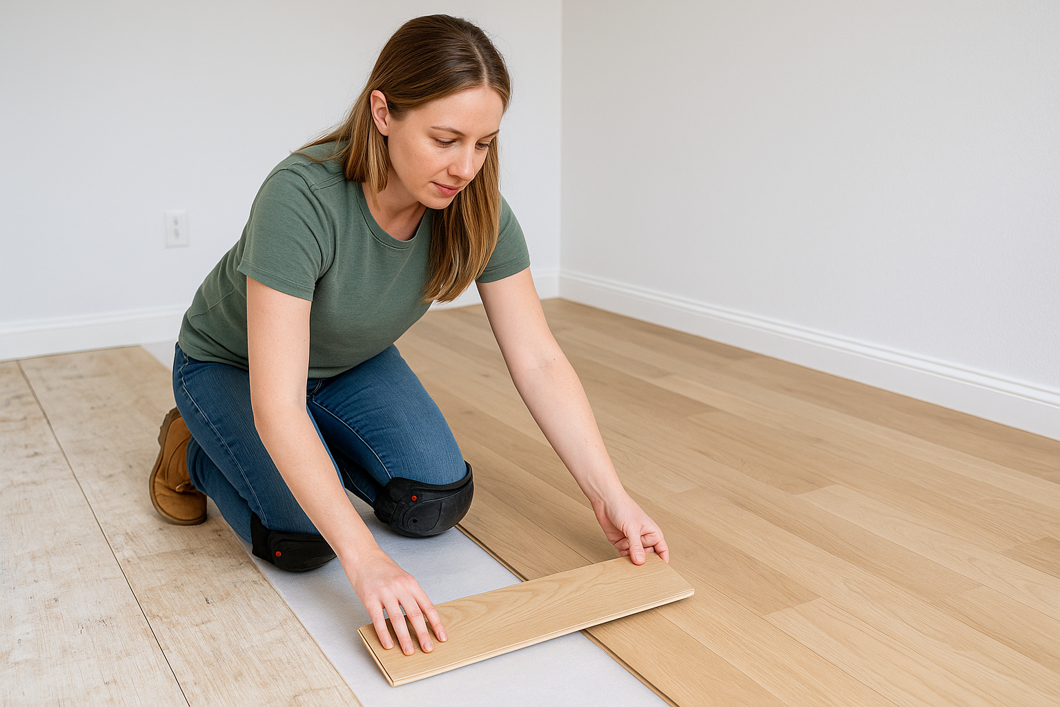 Step-by-step guide for installing hardwood flooring over a wood subfloor.