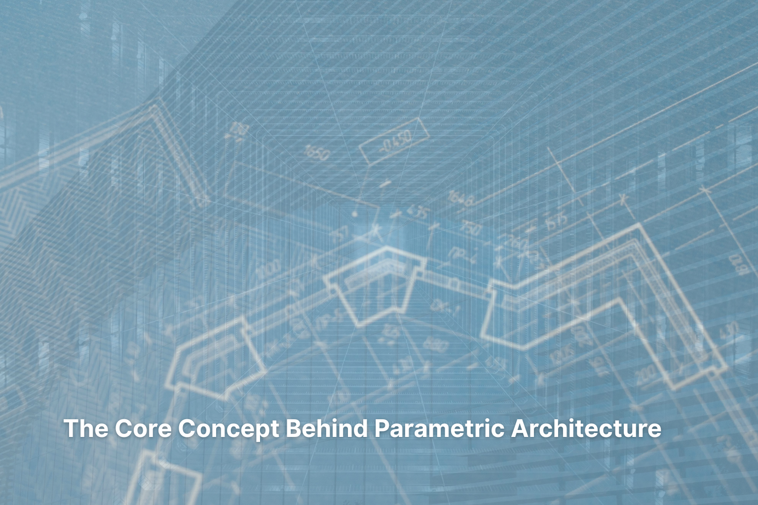 Core concept of parametric architecture showing geometric and algorithmic design principles.