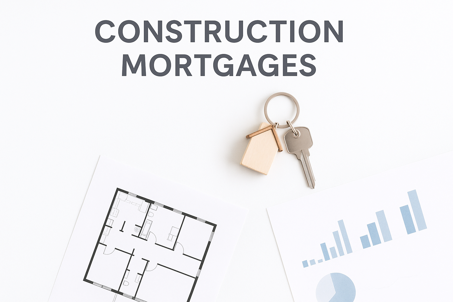 Roadmap illustrating the construction mortgage process for building a house.