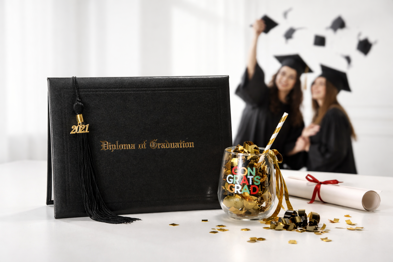 Portfolio pages and diploma, grad school prep.