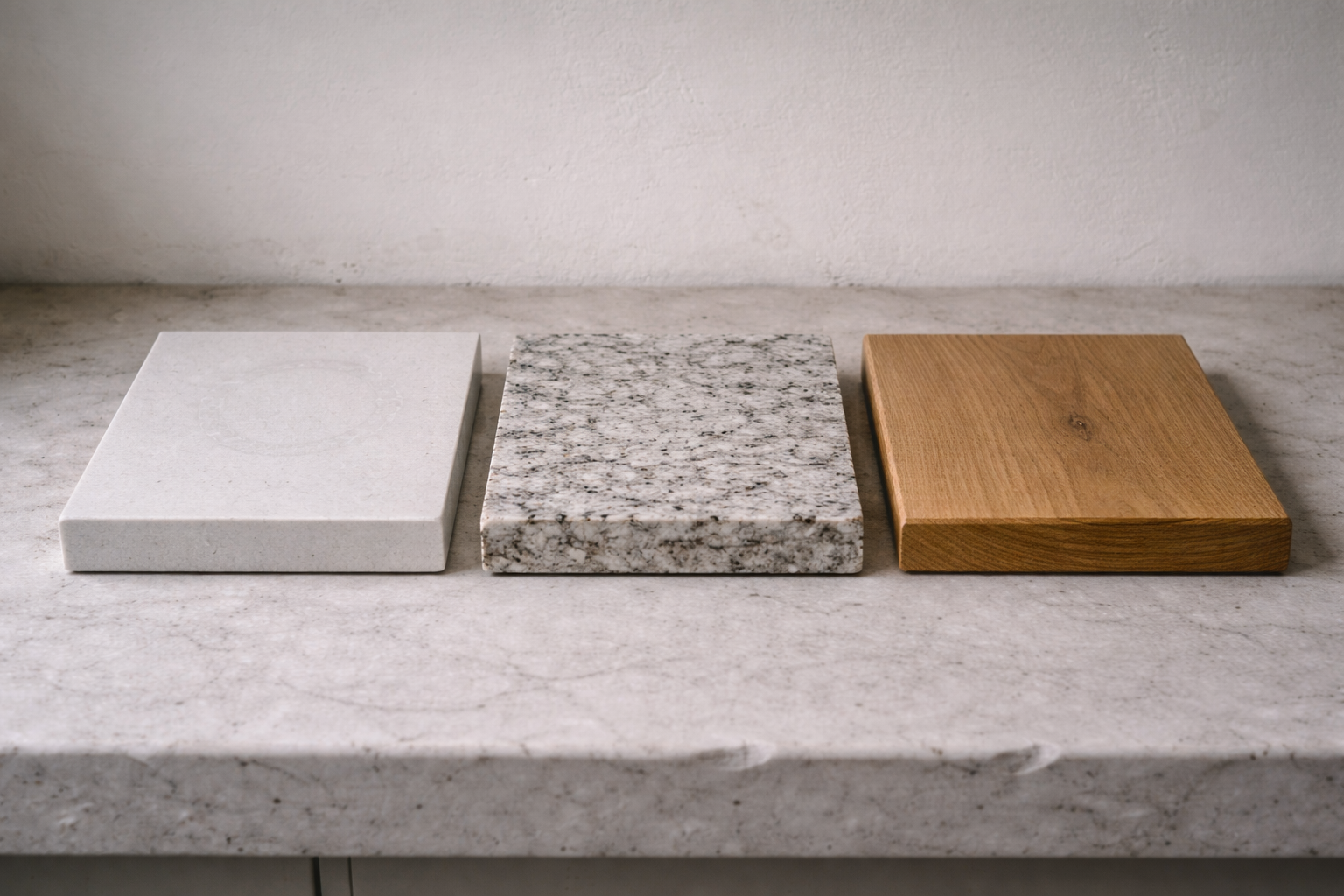 Material behavior — different surfaces age differently under daily kitchen use.