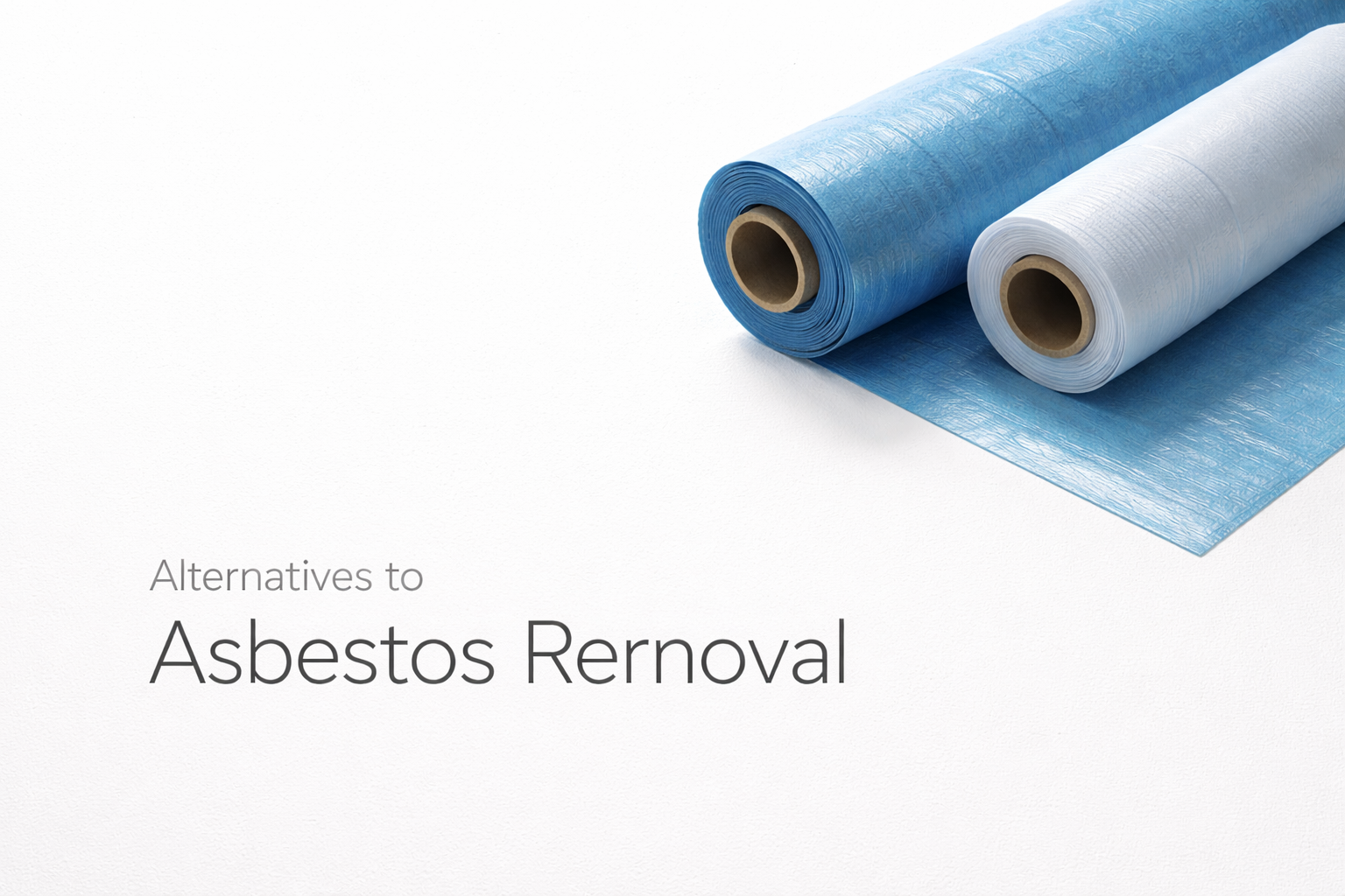 Protective encapsulation membrane rolls used for covering asbestos materials.