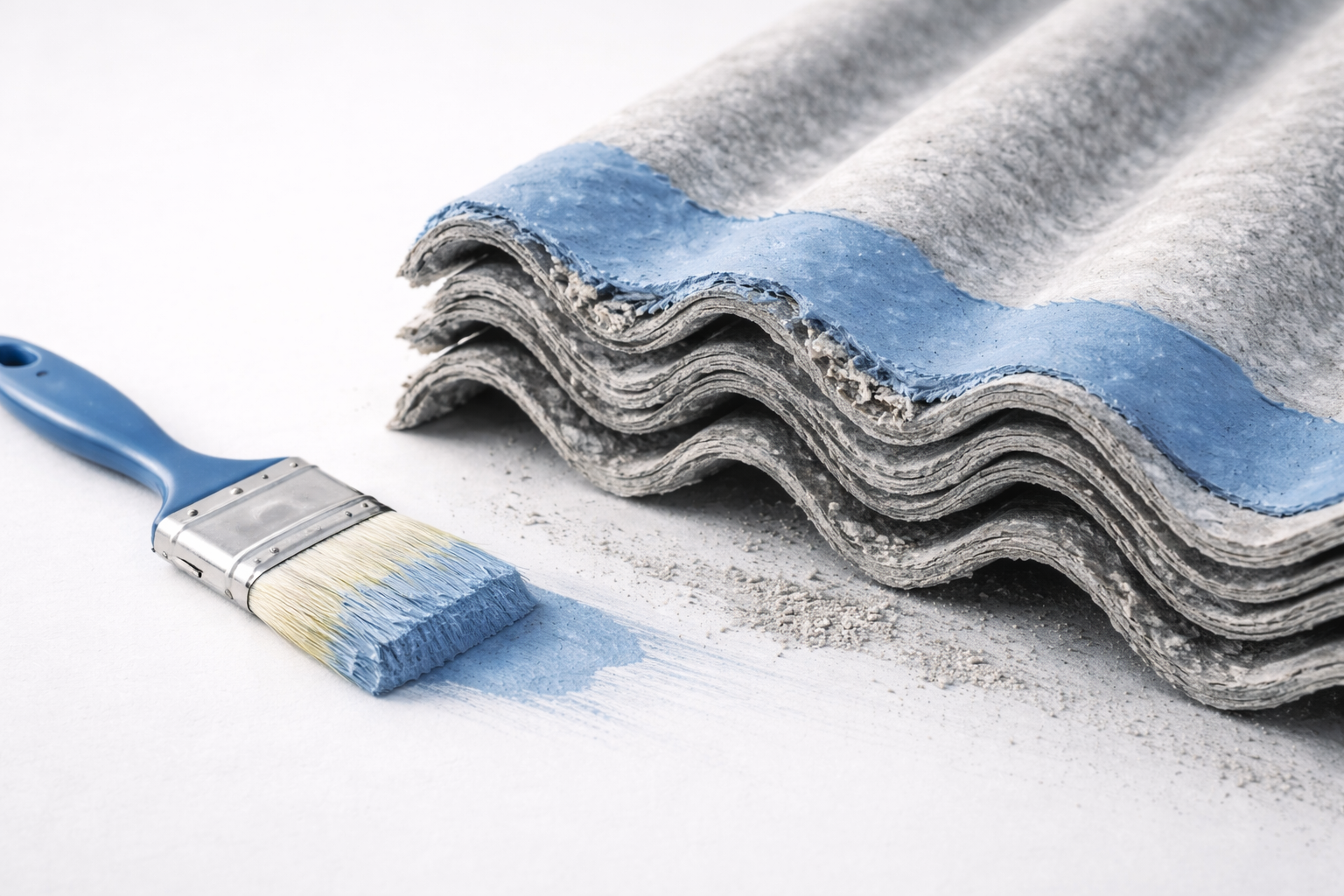 Alternatives to asbestos removal concept showing safer containment and substitution approach.