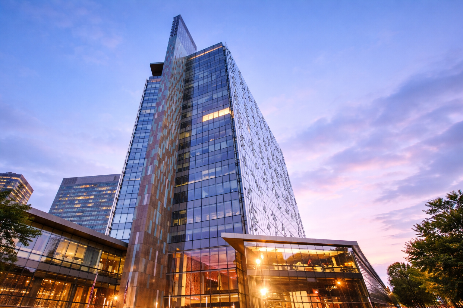Sustainable architecture example: Manitoba Hydro Place tower.