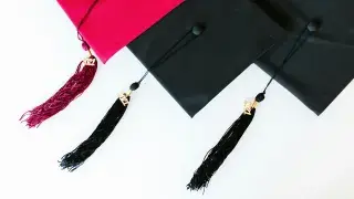 Close-up shot of mortarboards for architecture science degrees, symbolizing academic achievement.