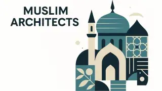 Muslim architects working with traditional and modern design plans.