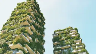 Vertical Forest green architecture in Milan residential towers.