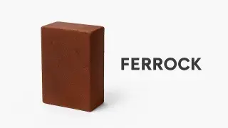 Ferrock block as sustainable concrete alternative.