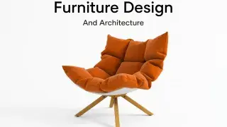 Modern orange cushioned chair symbolizing the connection between furniture design and architecture.