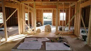 Marked-up construction schedule used to manage milestones, sequencing, and critical jobsite work.