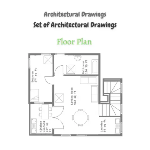 Architectural drawing sample floor plan image