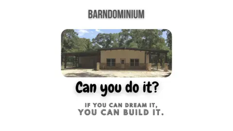 An image of a barndominium modren house