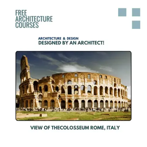 New 22th-century image view of the Colosseum, Rome Italy