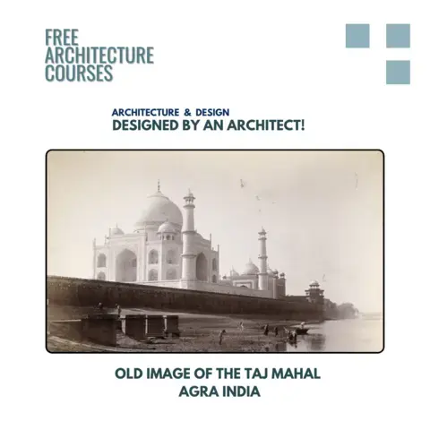 An old classic image of the Taj Mahal - Agra-India