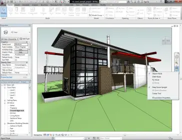 Revit interface and terminology software window
