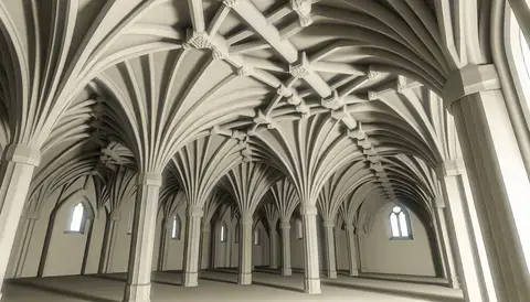 Both structurally robust and aesthetically striking, ribbed vaults define Gothic architecture.