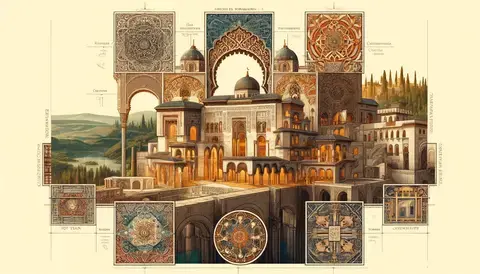 Illustration of Arab Muslim architectural influence on medieval European design.