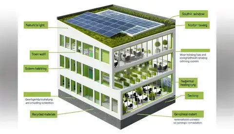 Office with biophilic design implementation strategies.