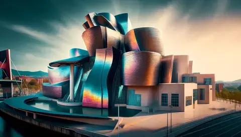 Guggenheim Museum Bilbao dynamic colors.