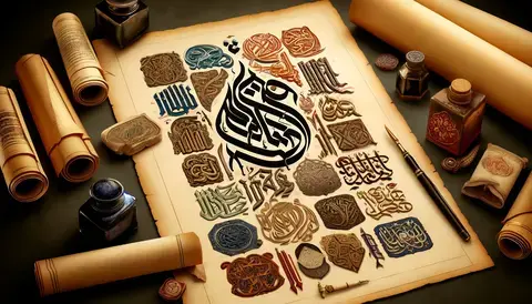 Medieval calligraphy styles showcasing Islamic and European influences.
