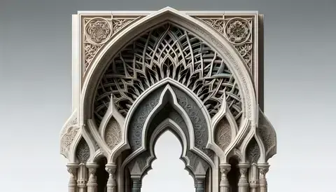 Gothic architectural elements.