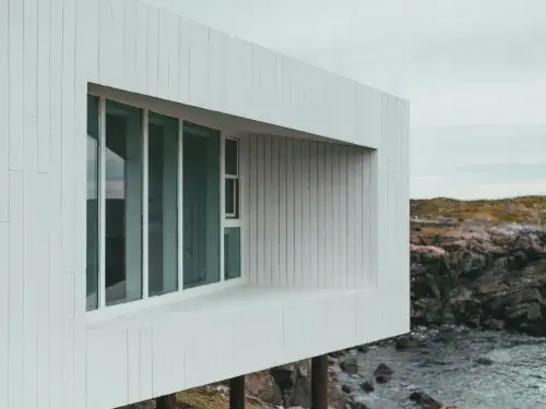 Creative tiny house on Fogo Island, Newfoundland, Canada.